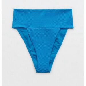 Aerie Shine Pique Banded High Cut Cheeky Bottoms